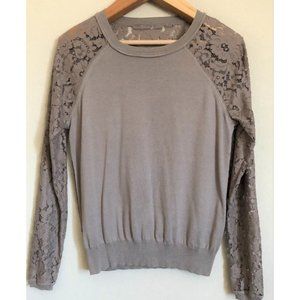 Forever21 Lace Sheer Back Sweatshirt